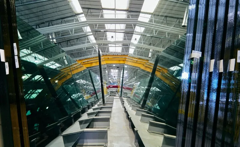 Productie glas fabriek OKNOPLAST